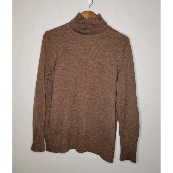 Women's Daisy Fuentes Brown/Taupe Knit Sweater Size 1X Plus Size Brown Cardigan - Picture 1 of 13
